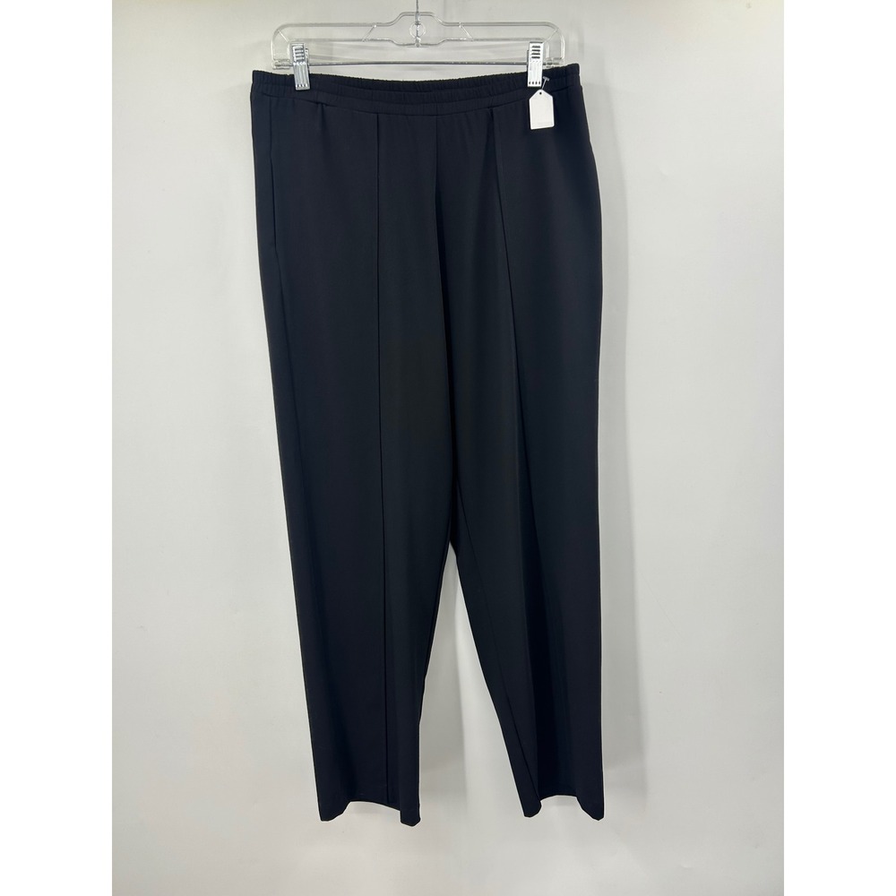 Planet by Lauren G Black Pintuck Pull On Trousers Pants Pockets Size 1 USA Made
